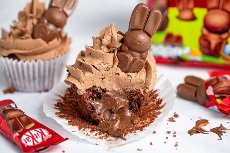 Gluten Free Easter KitKat Bunny Cupcakes Recipe