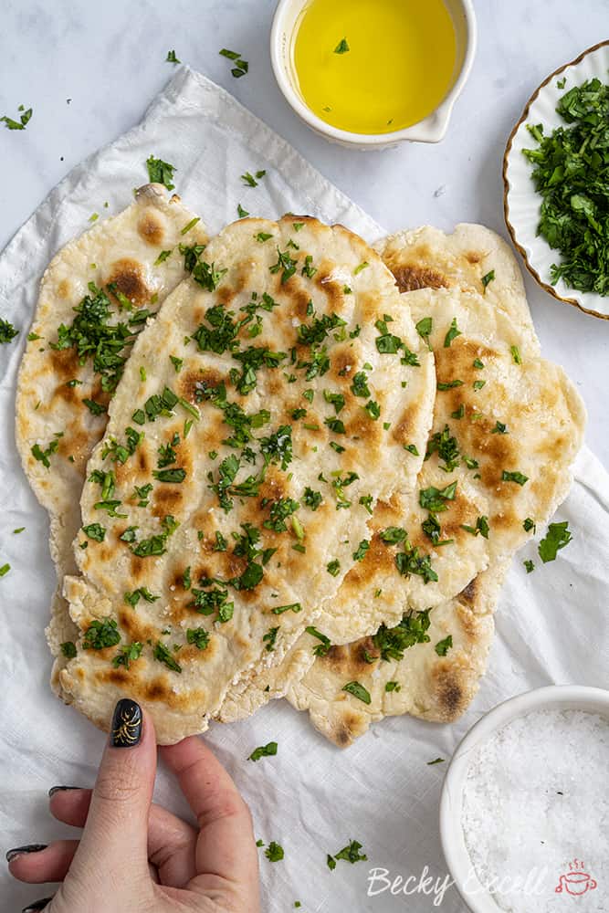 Gluten Free Naan Bread Recipe using 3 Ingredients (vegan, low FODMAP)