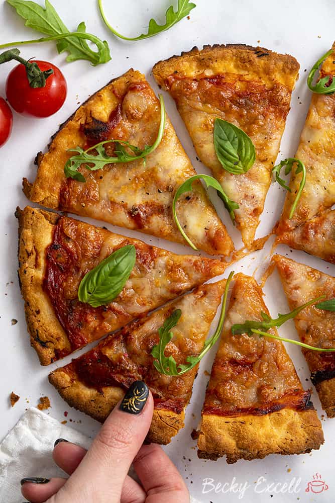 Gluten Free Pizza Base Recipe - BEST EVER! (vegan, low FODMAP)
