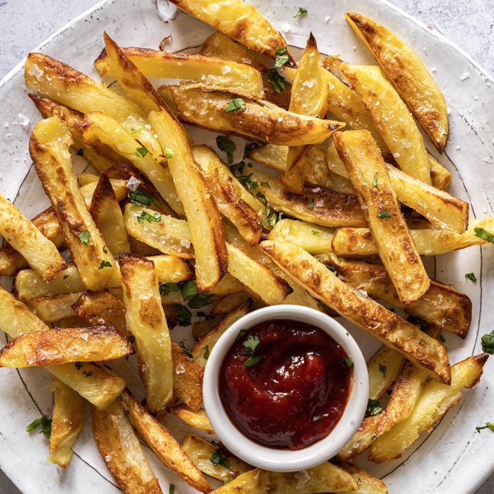 Super Crispy Baked French Fries Recipe - BEST EVER!