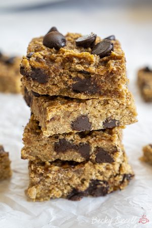 4-Ingredient Chocolate Chip Banana Bars Recipe (gluten free, vegan)