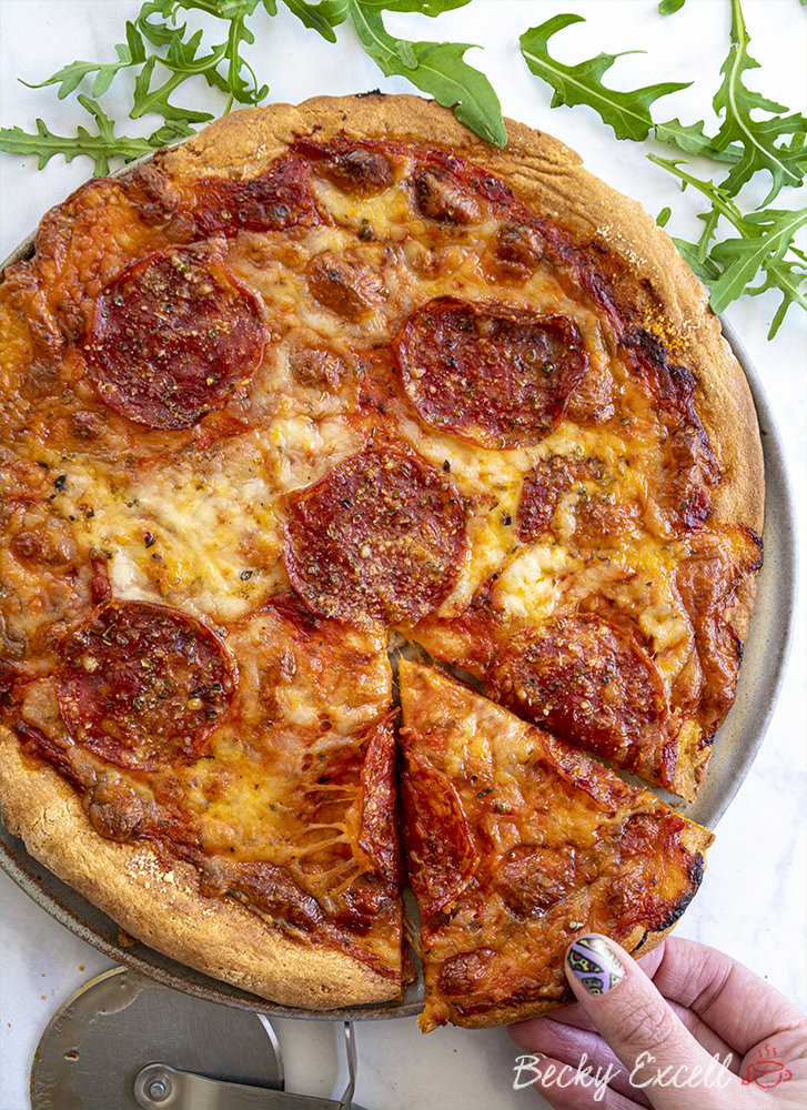 Cast Iron Deep Dish Pizza - Becky's Recipe Box