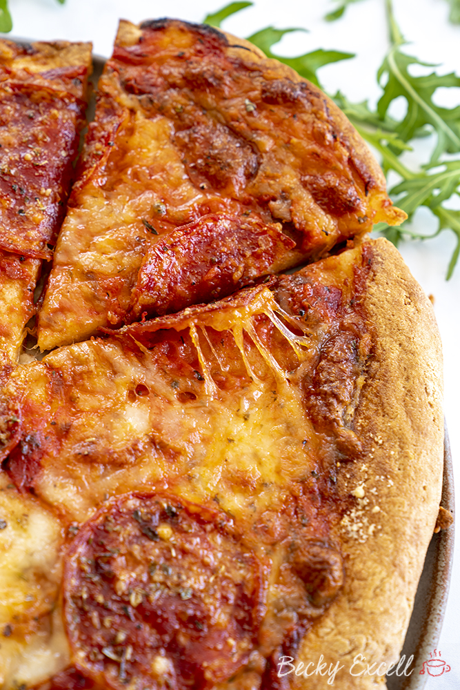 Gluten Free Pizza Base Recipe with 3-Ingredients (vegan, dairy free, low FODMAP)