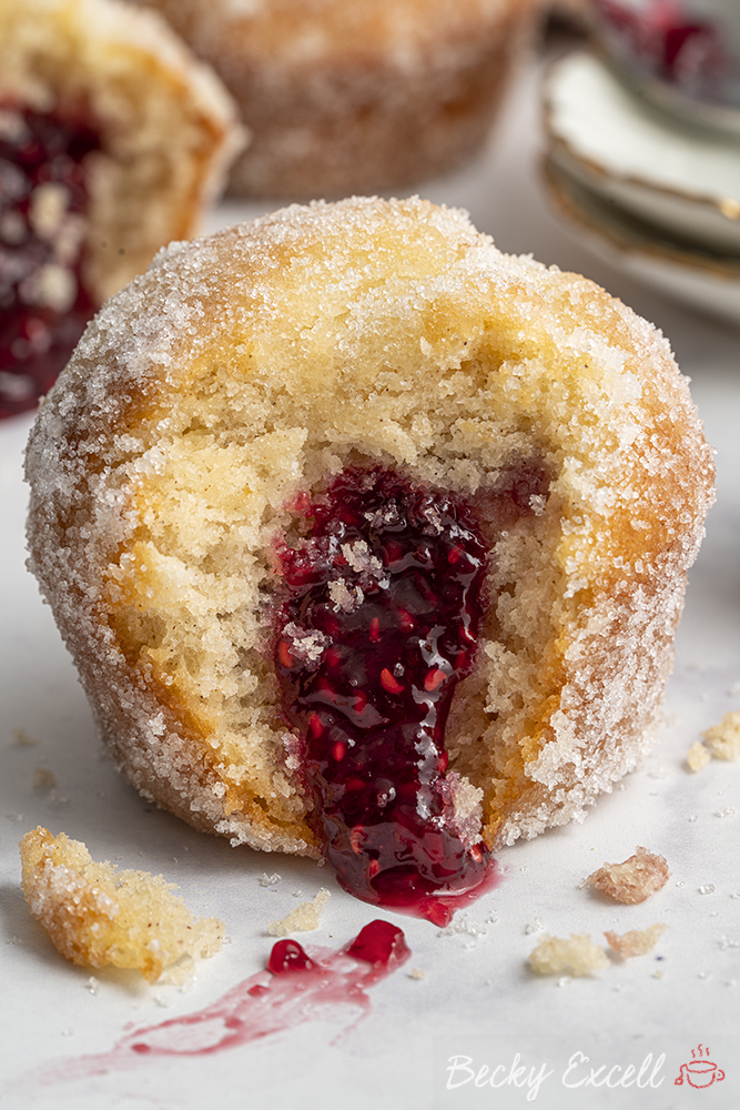 Heart shaped jam doughnuts