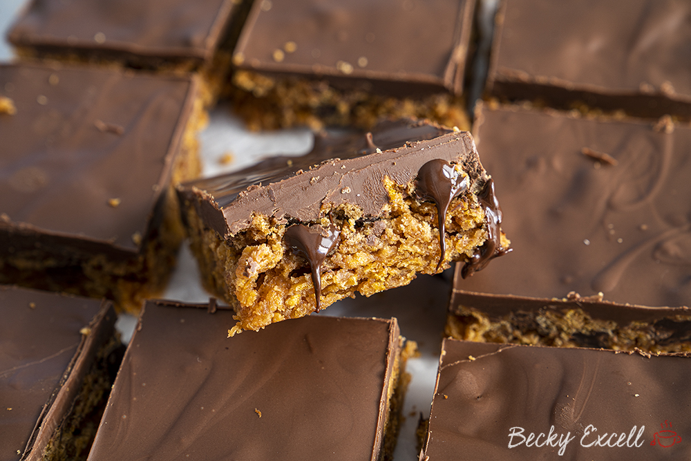4-Ingredient Chocolate Peanut Butter Bars Recipe (gf, vegan)