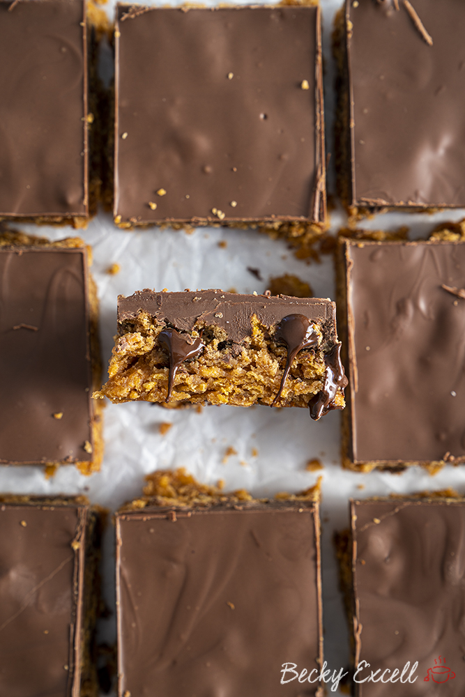 4-Ingredient Chocolate Peanut Butter Bars Recipe (gf, vegan)
