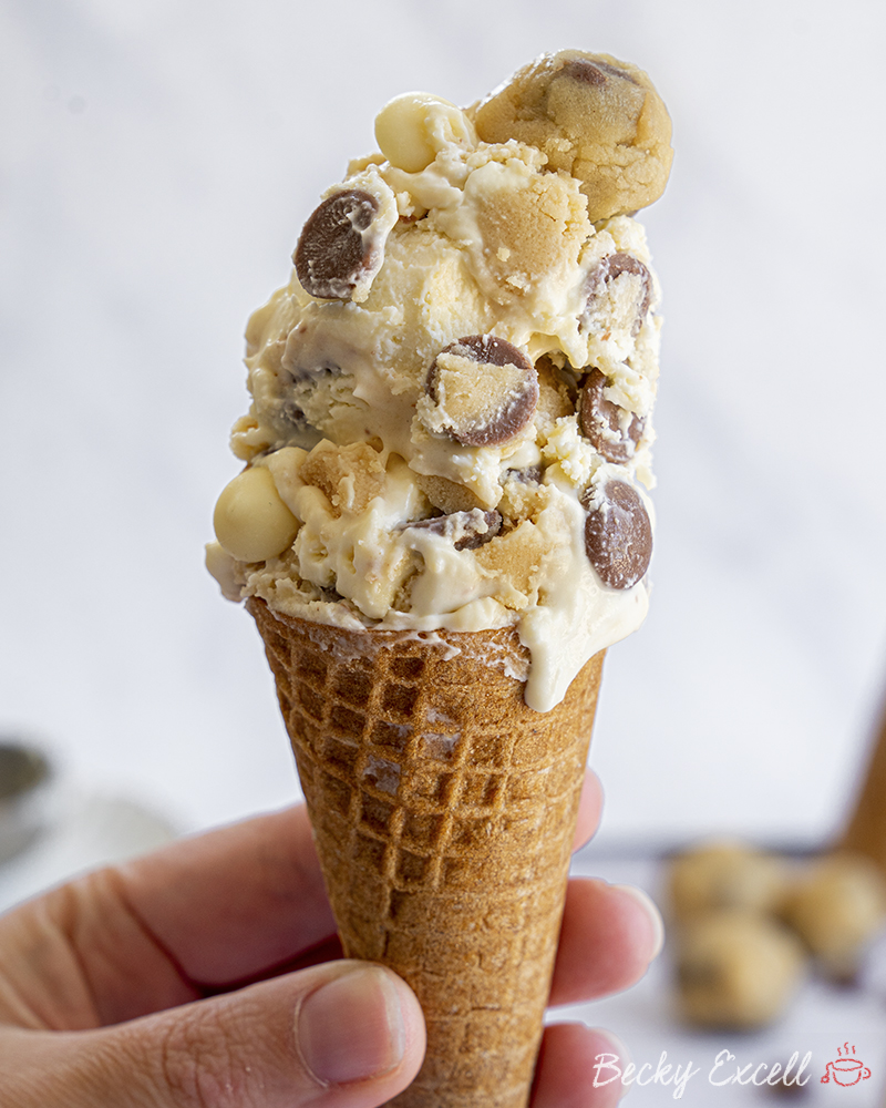 Glutenfree Choc Chip Cookie Dough Ice Cream Recipe NoChurn