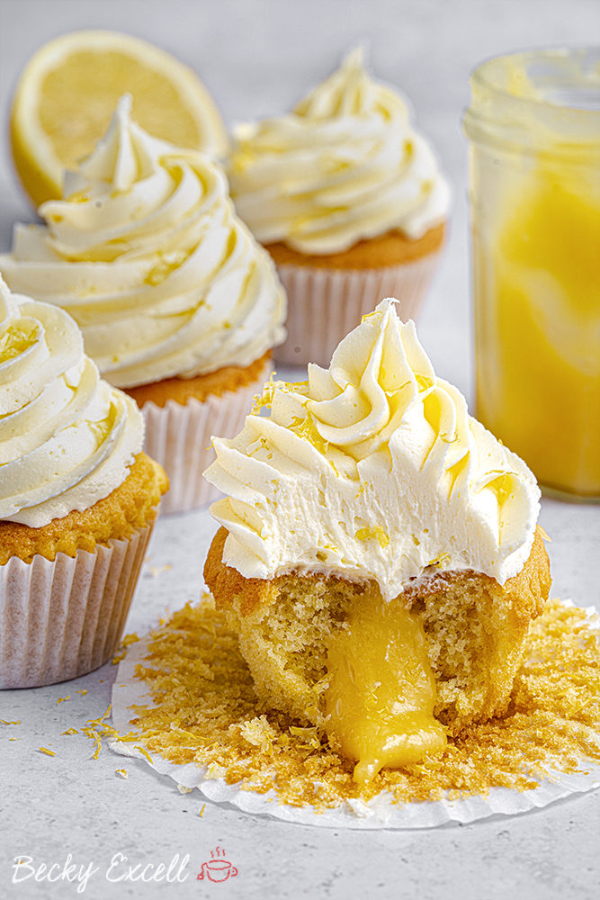 Gluten Free Lemon Cupcake Recipe (low FODMAP + dairy free option)