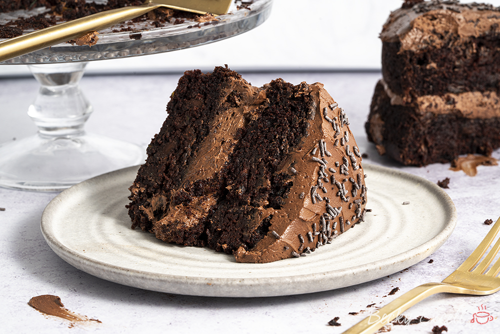 Gluten-free Courgette Chocolate Cake Recipe (low FODMAP/dairy-free/vegan option)