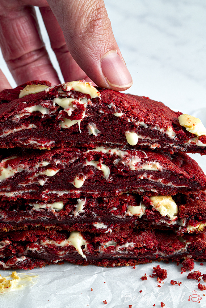 Gluten-free Red Velvet Cookies Recipe (low FODMAP/dairy-free/vegan option)