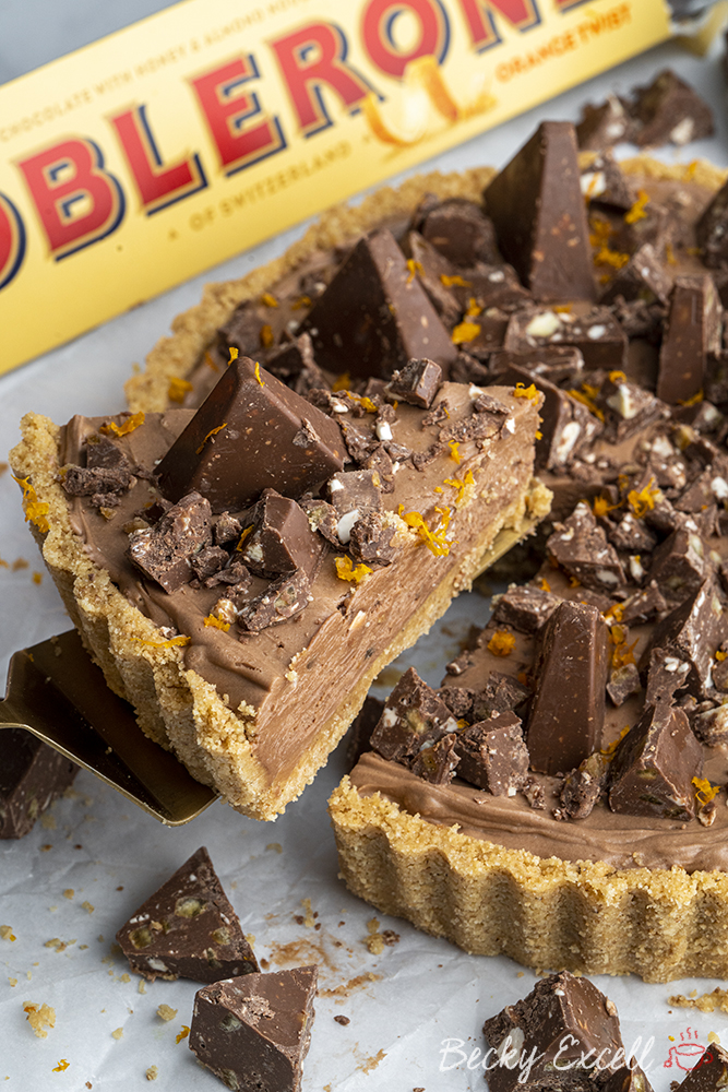 Gluten-free Chocolate Orange Toblerone Tart Recipe - No-bake