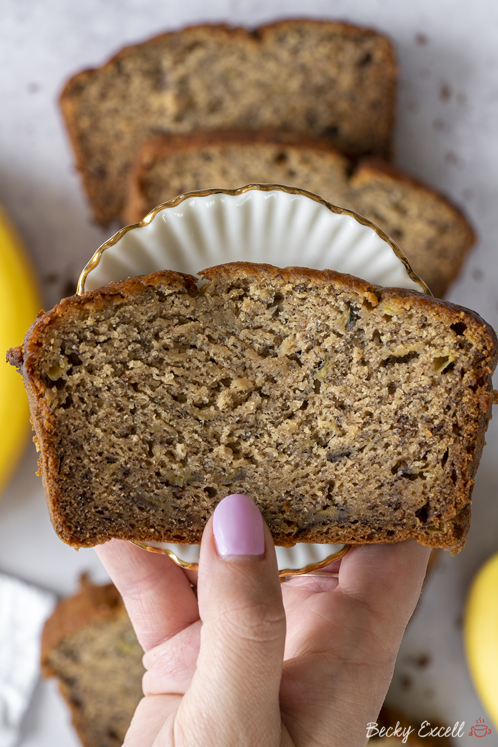 Gluten Free Banana Bread Recipe - BEST EVER! Only 6-Ingredients.