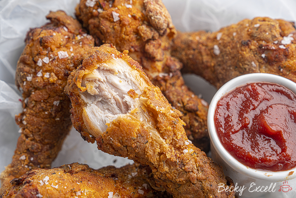 Air Fryer Buttermilk Fried Chicken Recipe - BEST EVER! (low FODMAP/dairy-free option)