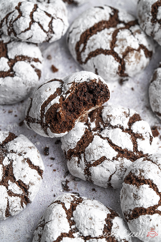 Gluten-free Chocolate Crinkle Cookies Recipe - Snow cookies! (dairy-free)