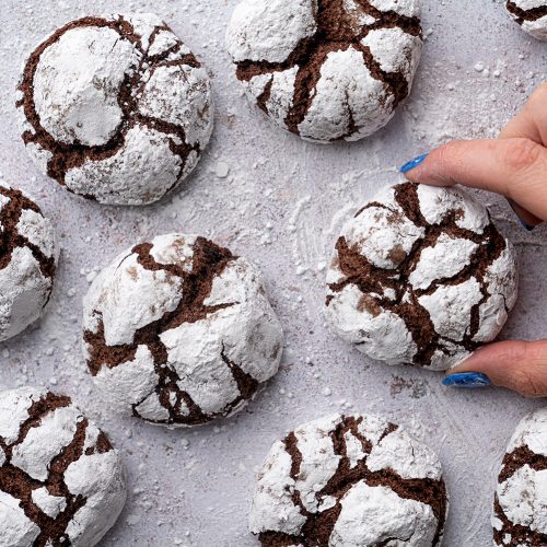 Gluten-free Chocolate Crinkle Cookies Recipe (dairy-free)