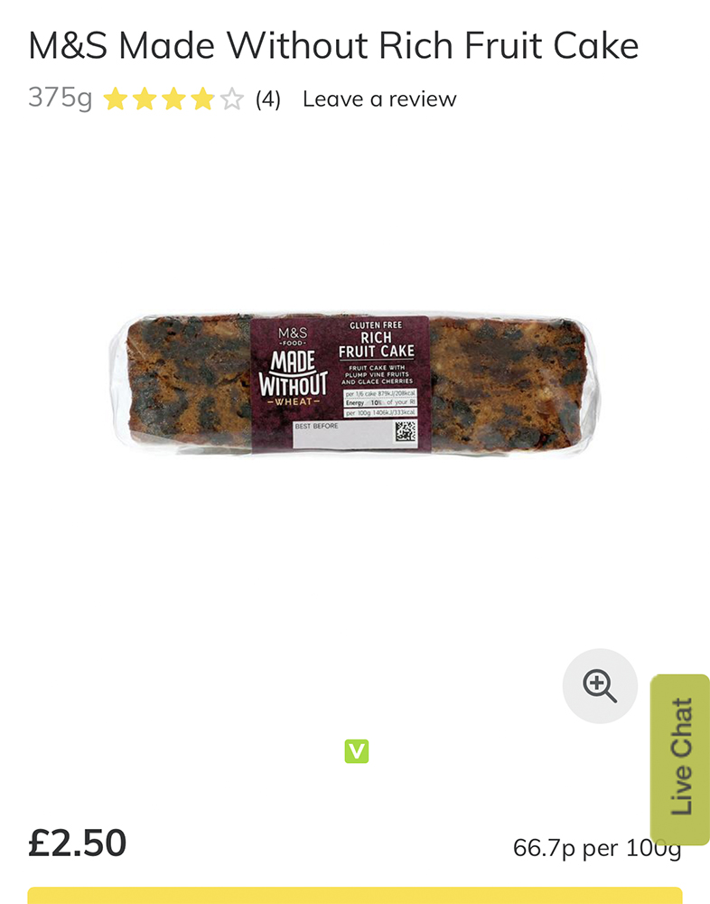 M&S Collection Matured Rich Fruit Cake 340g