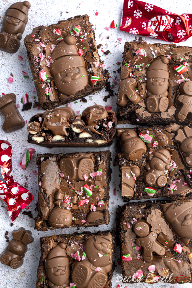 Gluten-free Christmas Brownies Recipe (using KitKat Festive Friends)