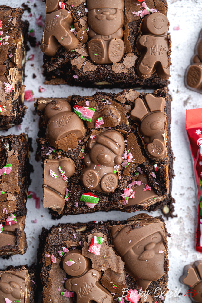 Gluten-free Christmas Brownies Recipe (using KitKat Festive Friends)