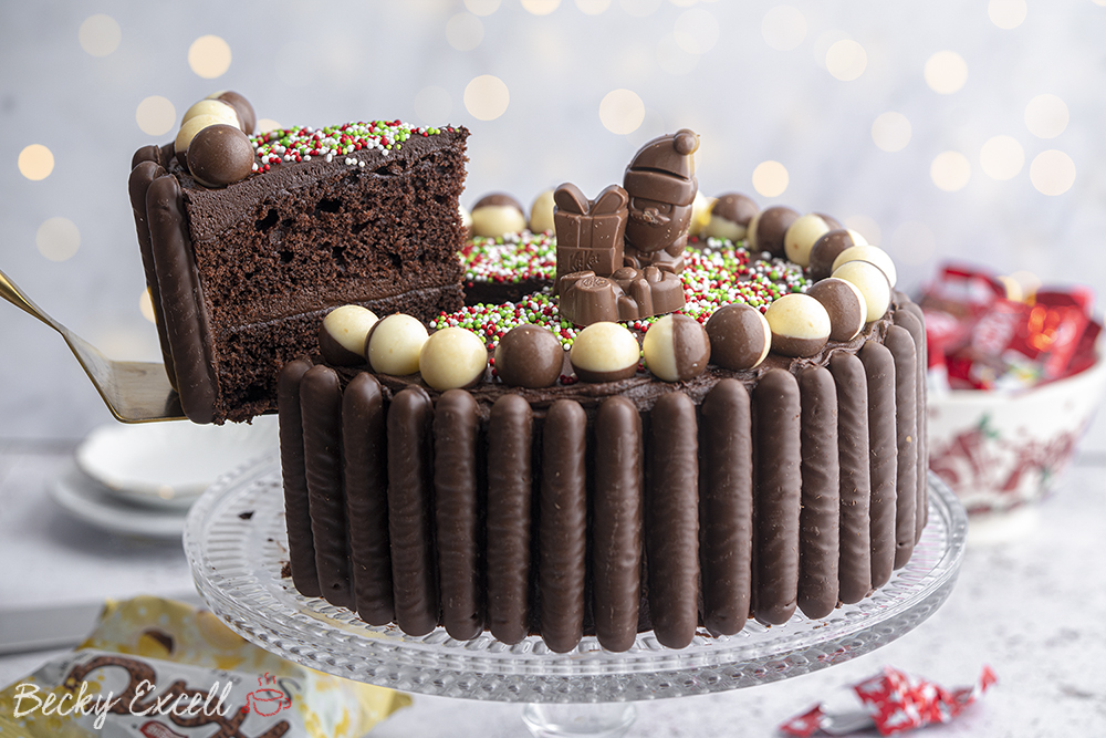 Gluten-free Christmas Chocolate Cake Recipe (dairy-free option)