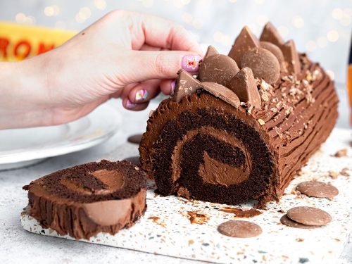 The Salty Cooker Gluten and Dairy Free S'mores Chocolate Yule Log