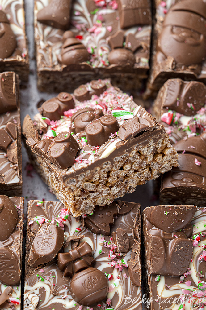 Gluten-free Christmas Rice Crispy Squares Recipe - No-bake