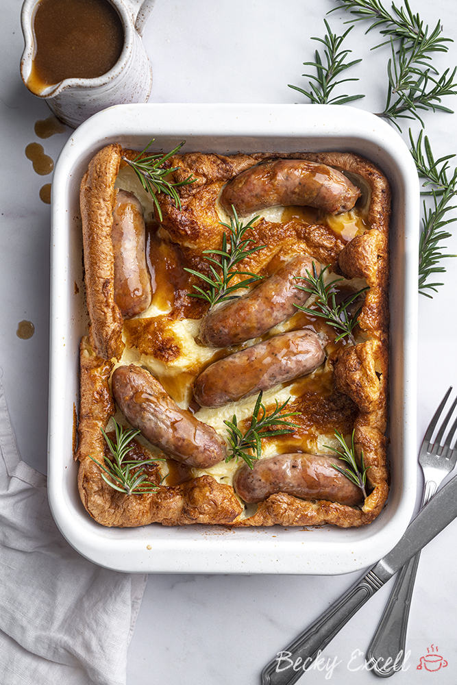 Gluten-free Toad in the Hole Recipe - BEST EVER! (low FODMAP + dairy-free option)