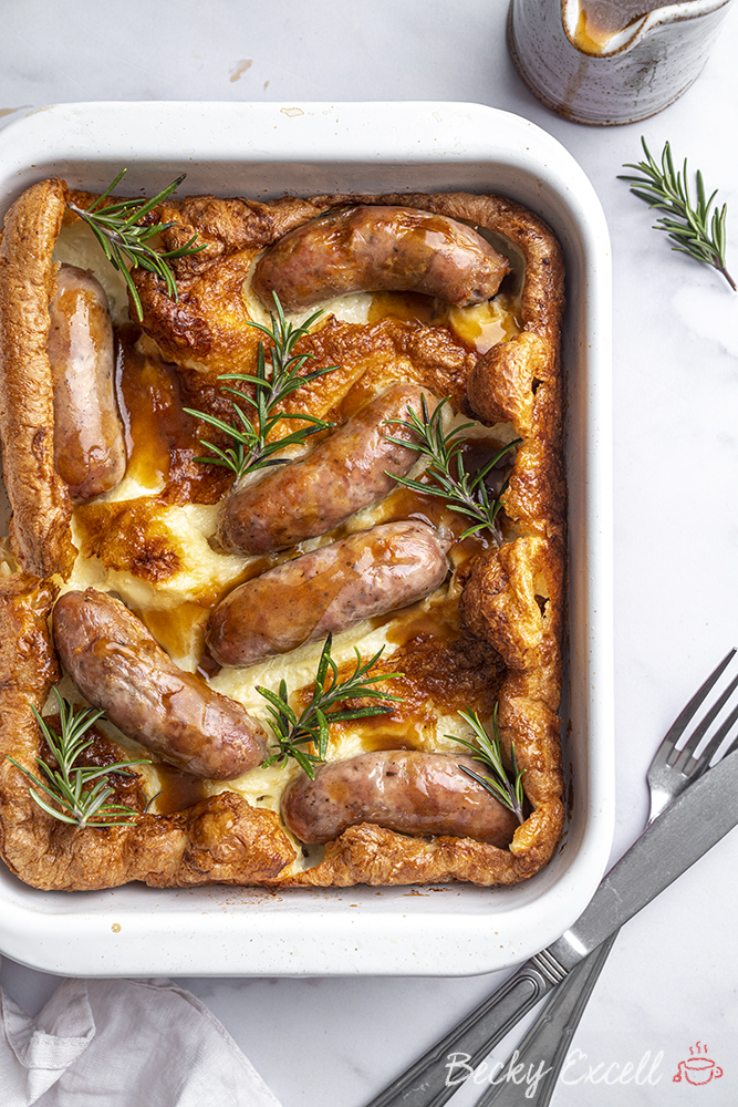 Gluten-free Toad in the Hole Recipe - BEST EVER! (low FODMAP + dairy-free option)