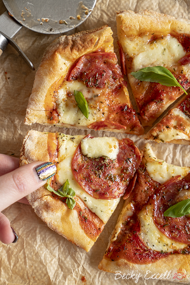Air Fryer Pizza Recipe - BEST EVER! (dairy-free/vegan option)