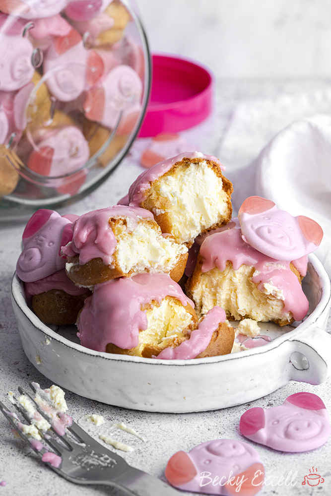 30 Gluten-free Christmas Dessert Recipes You NEED To Make: percy pig profiteroles