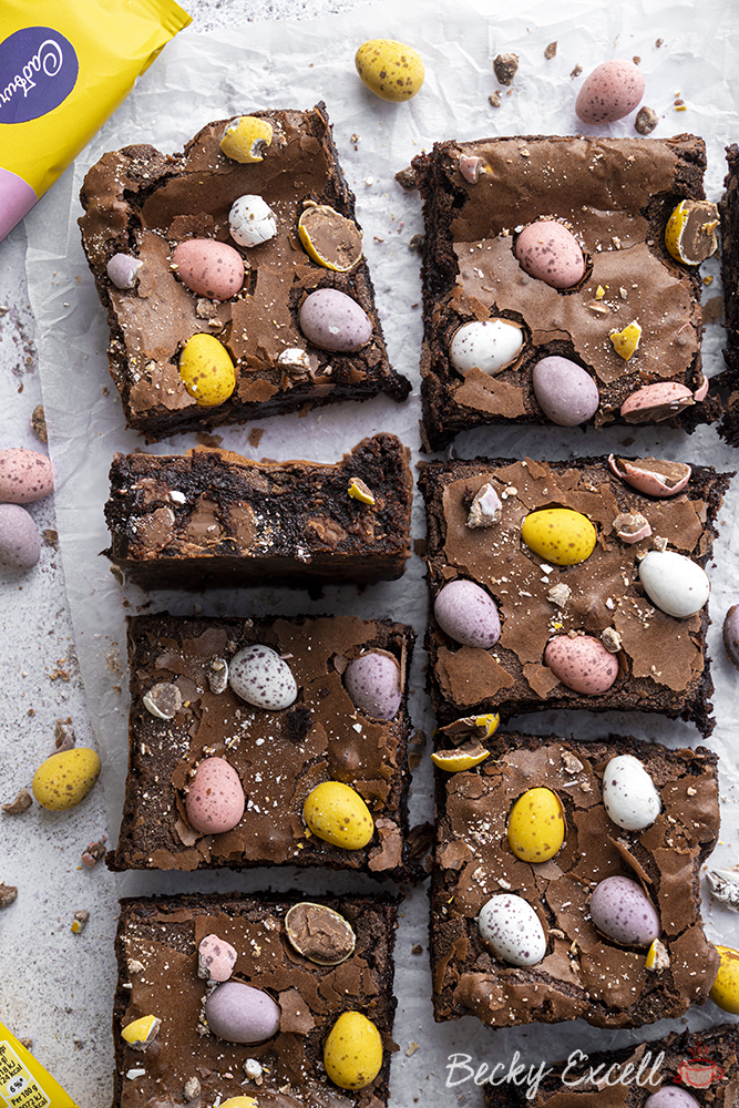 Mini Egg Brownies Recipe - Easter baking! (gluten-free)