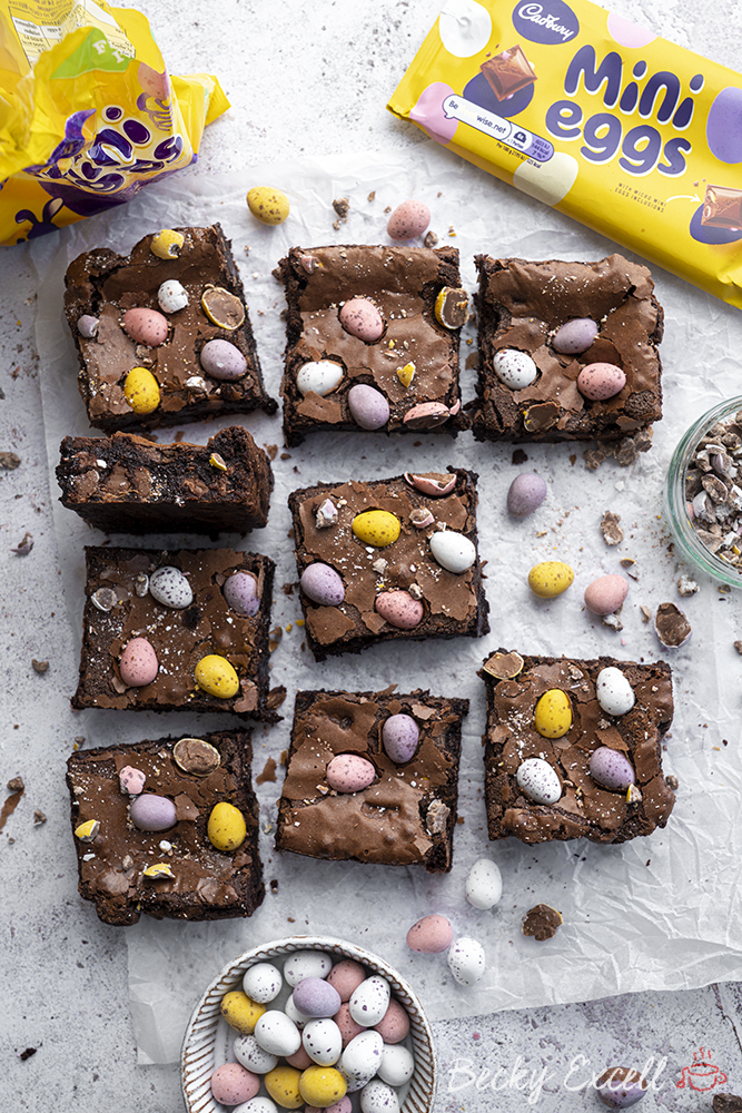 Mini Egg Brownies Recipe - Easter baking! (gluten-free)