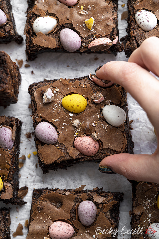 Mini Egg Brownies Recipe - Easter baking! (gluten-free)