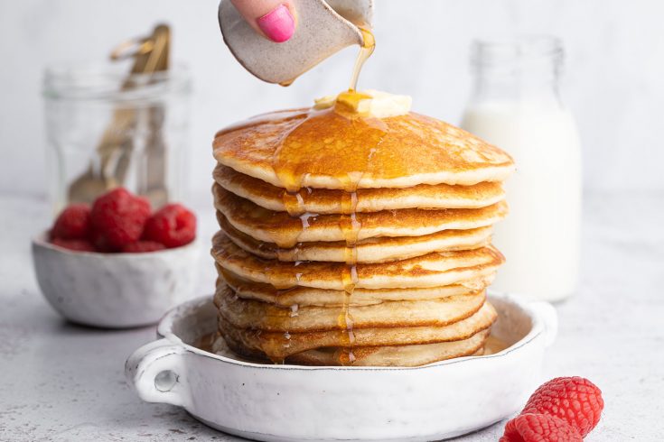 5-Ingredient Gluten-free American Pancakes Recipe (dairy free + low FODMAP)