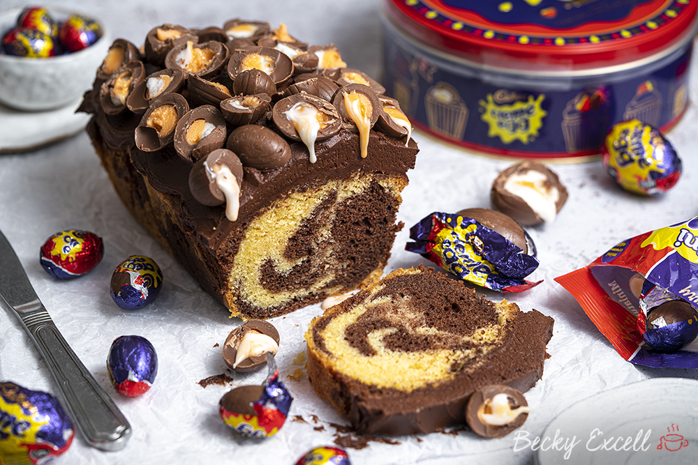 Gluten-free Creme Egg Marble Cake - Easter baking!