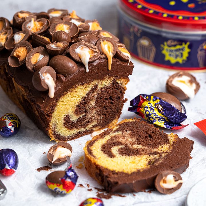 Gluten-free Creme Egg Marble Cake Recipe - Easter baking!-image