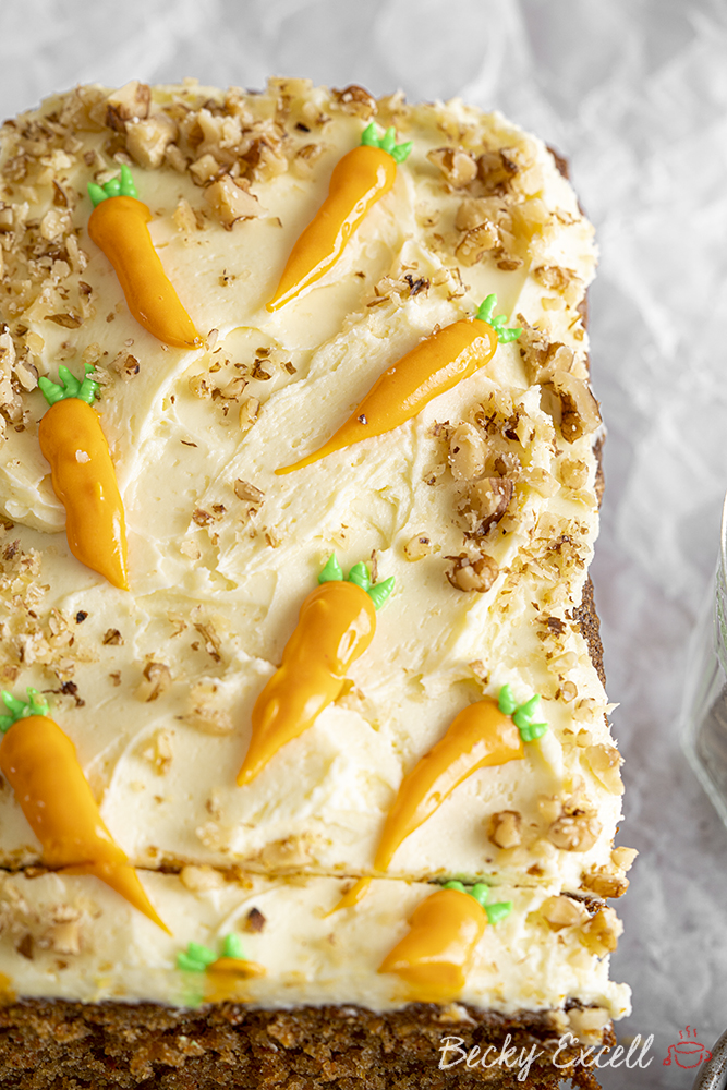 Gluten-free carrot cake recipe - BEST EVER! (dairy-free/low FODMAP option)