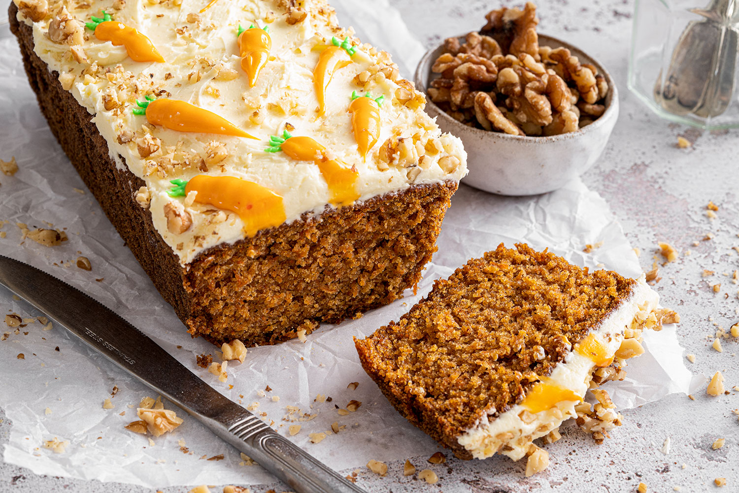 The Best Dairy Free Carrot Cake - Blue Sky Eating