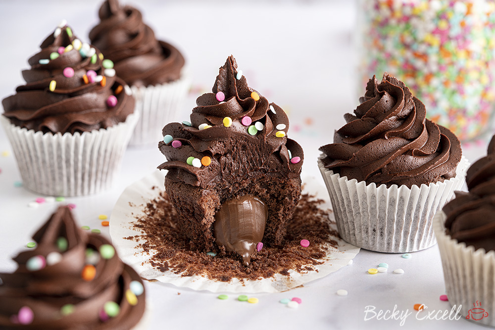 Gluten-free chocolate cupcakes recipe (dairy-free/low FODMAP option)