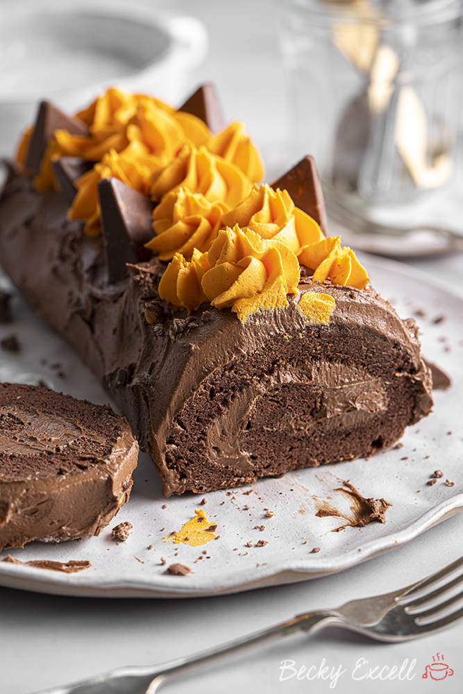 Gluten-free Chocolate Orange Swiss Roll Recipe (dairy-free option)