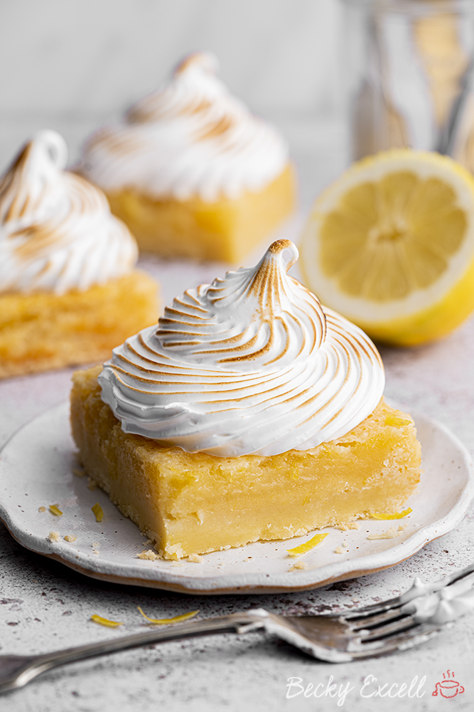 Gluten-free Lemon Meringue Bars Recipe (dairy-free option)