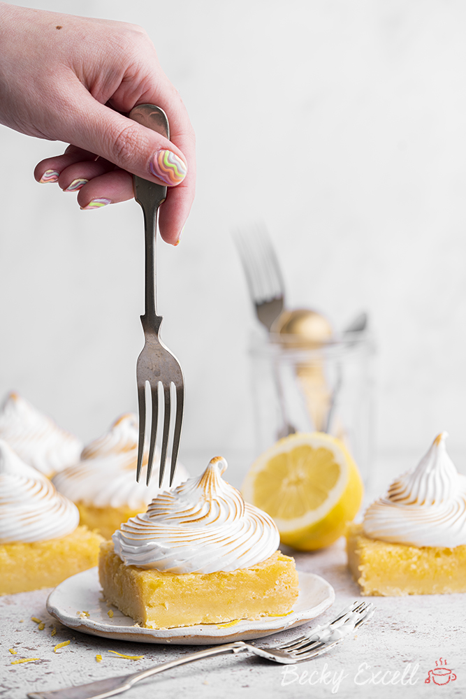 Gluten-free Lemon Meringue Bars Recipe (dairy-free option + low FODMAP)