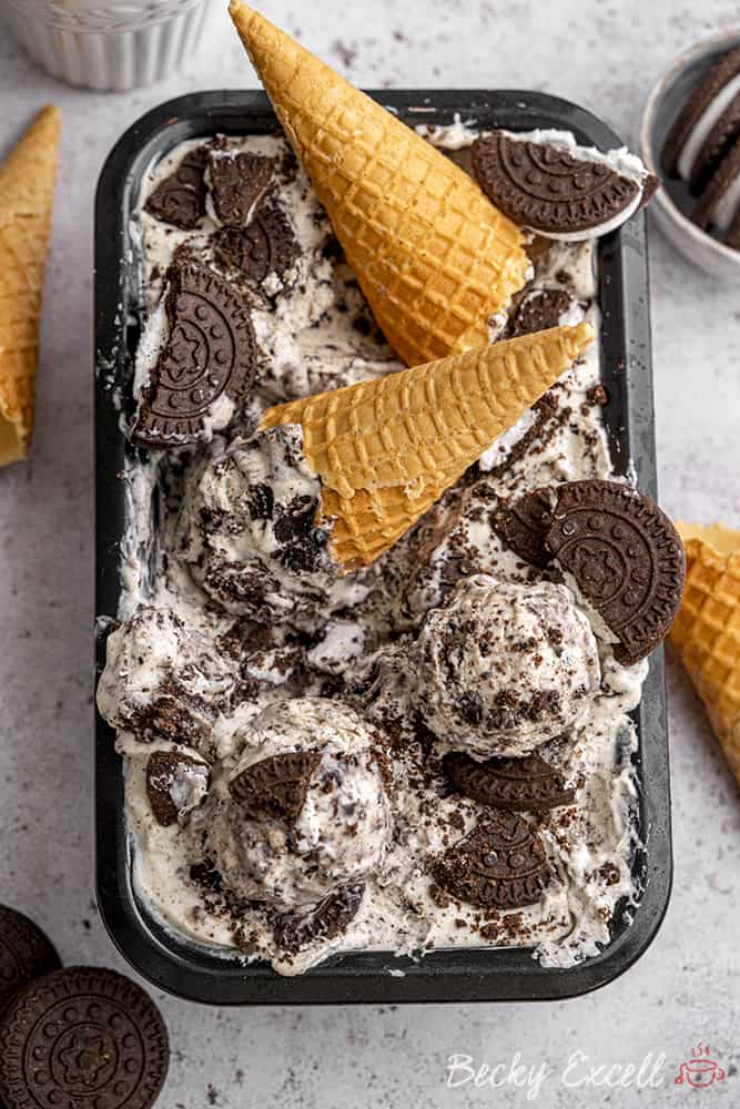 Gluten-free Oreo Ice Cream Recipe (No-churn) 4-Ingredients