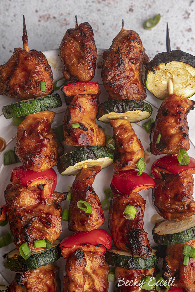 BBQ Sticky Chicken Skewers Recipe (gluten-free, dairy-free)