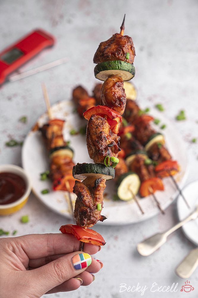 BBQ Sticky Chicken Skewers Recipe (gluten-free, dairy-free)