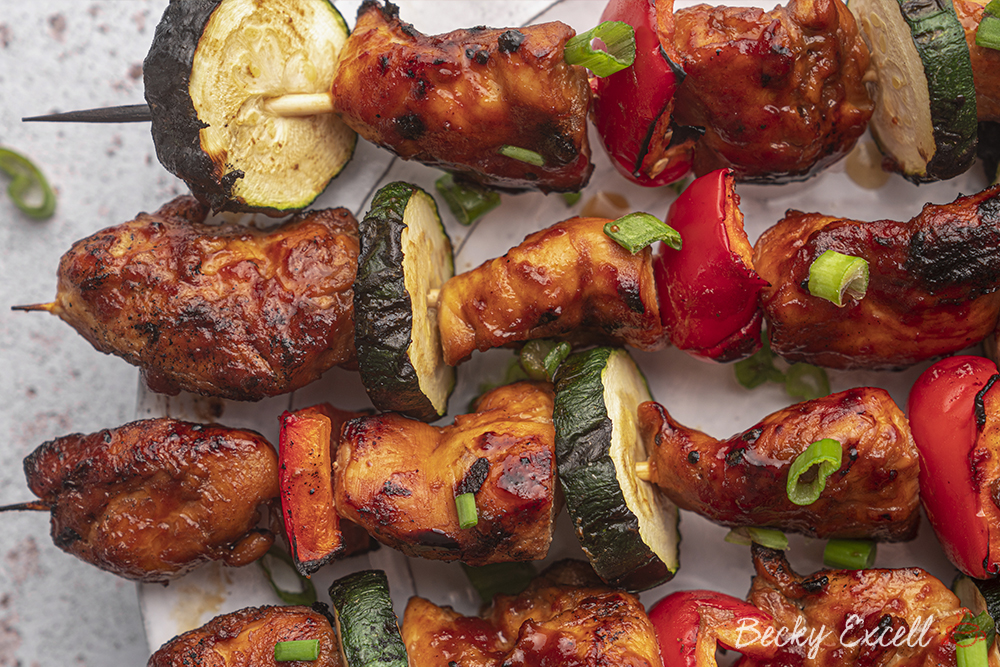 BBQ Sticky Chicken Skewers Recipe gluten free dairy free