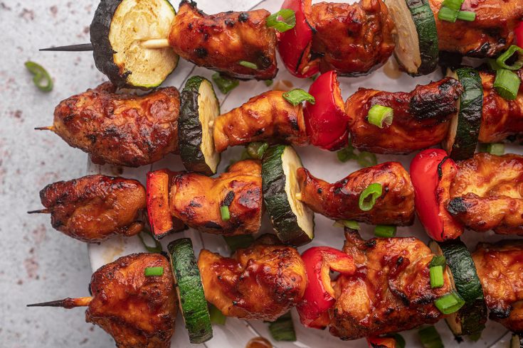 Sticky Chicken BBQ Skewers Recipe (dairy-free)