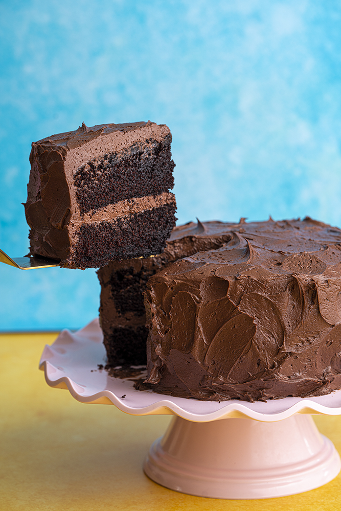Gluten-free chocolate cake recipe - BEST EVER! (dairy-free + low FODMAP option)