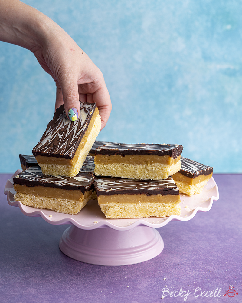 Dairy-free Millionaire's Shortbread Recipe (vegan + gluten-free)