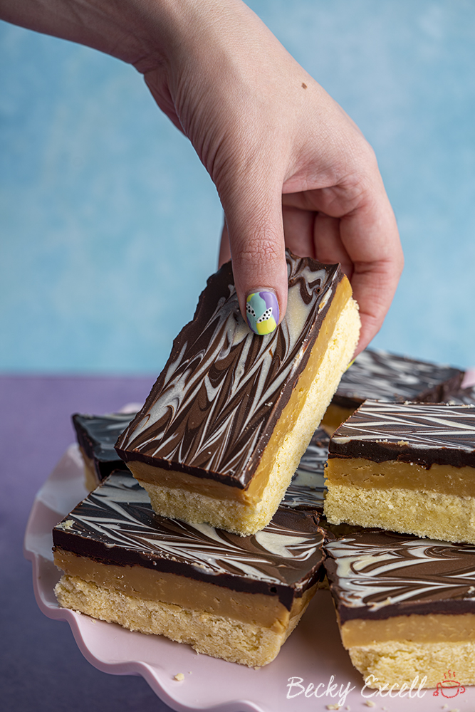 Dairy-free Millionaire's Shortbread Recipe (vegan + gluten-free)