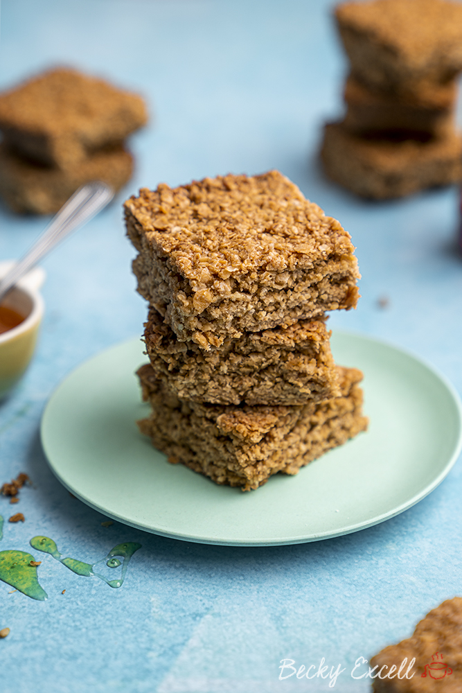 Gluten-free Flapjacks Recipe - 4-ingredients (dairy-free/vegan option)